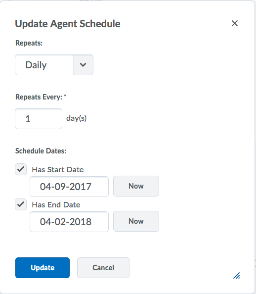 Intelligent Agents - Getting Started - Schedule